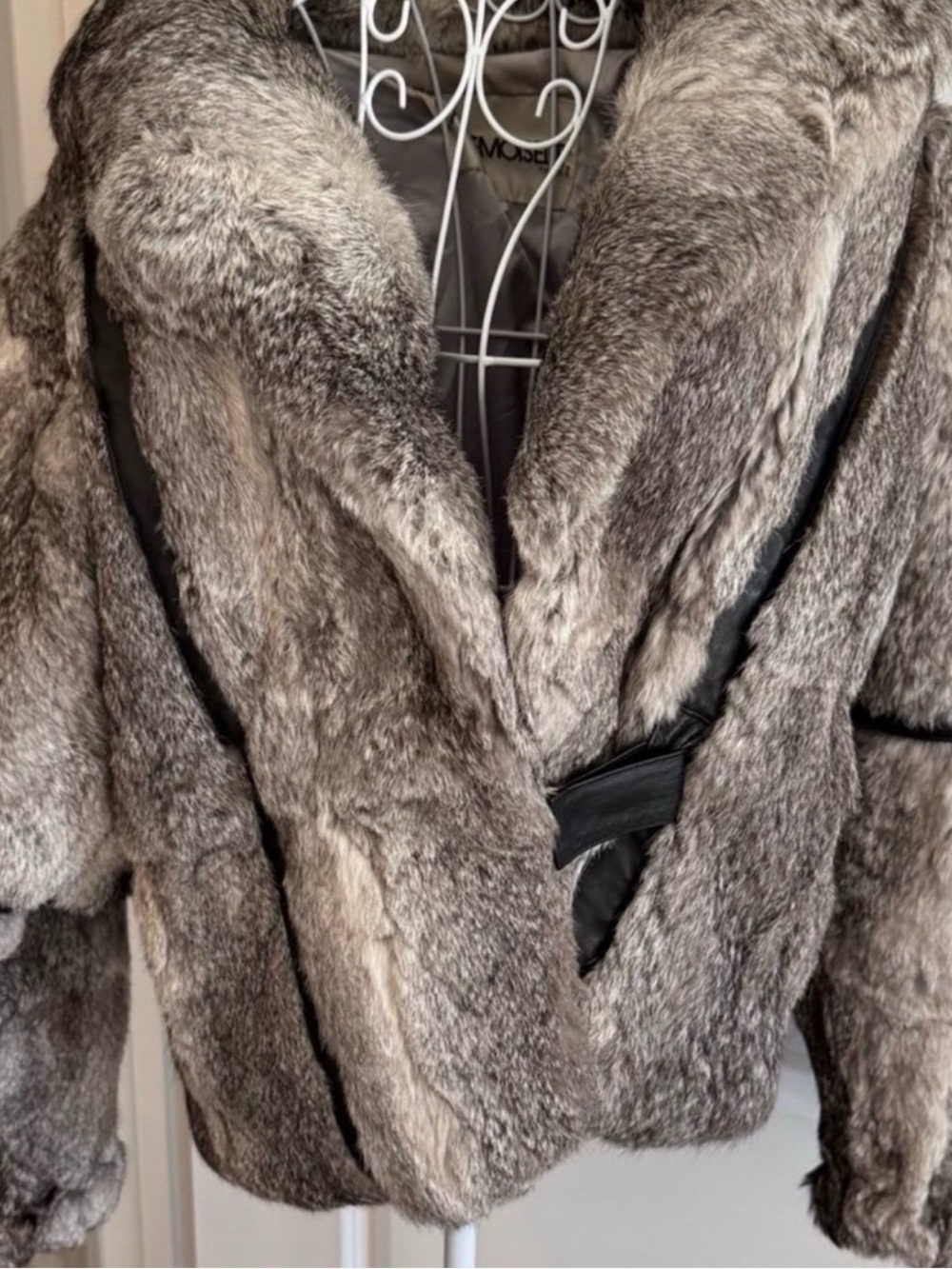 Mademoiselle Genuine Rabbit Fur Jacket/Coat Sz M, fit L